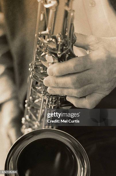 playing saxophone - curtis stockfoto's en -beelden