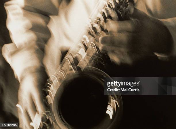 playing saxophone - curtis stockfoto's en -beelden
