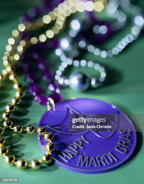 mardi gras beads - gras bildbanksfoton och bilder