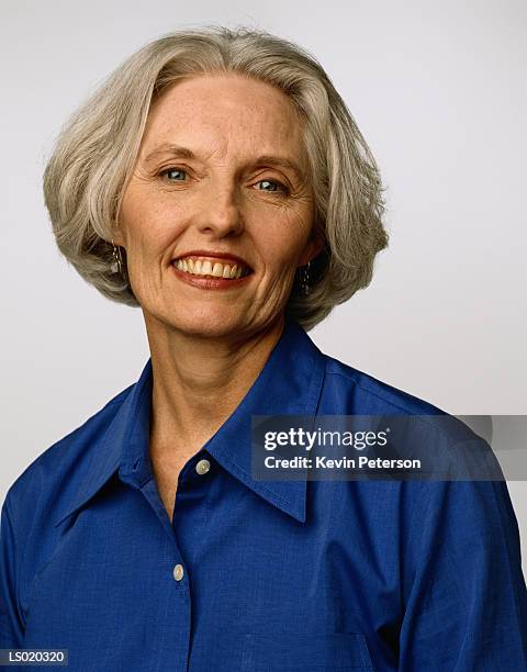 portrait of a happy woman - kevin stock-fotos und bilder