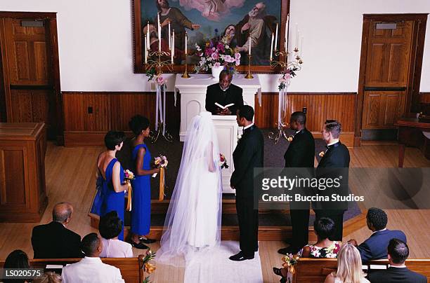 wedding ceremony - black veil brides stock pictures, royalty-free photos & images