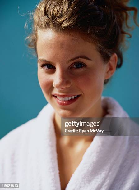 portrait of a happy woman - happy stockfoto's en -beelden