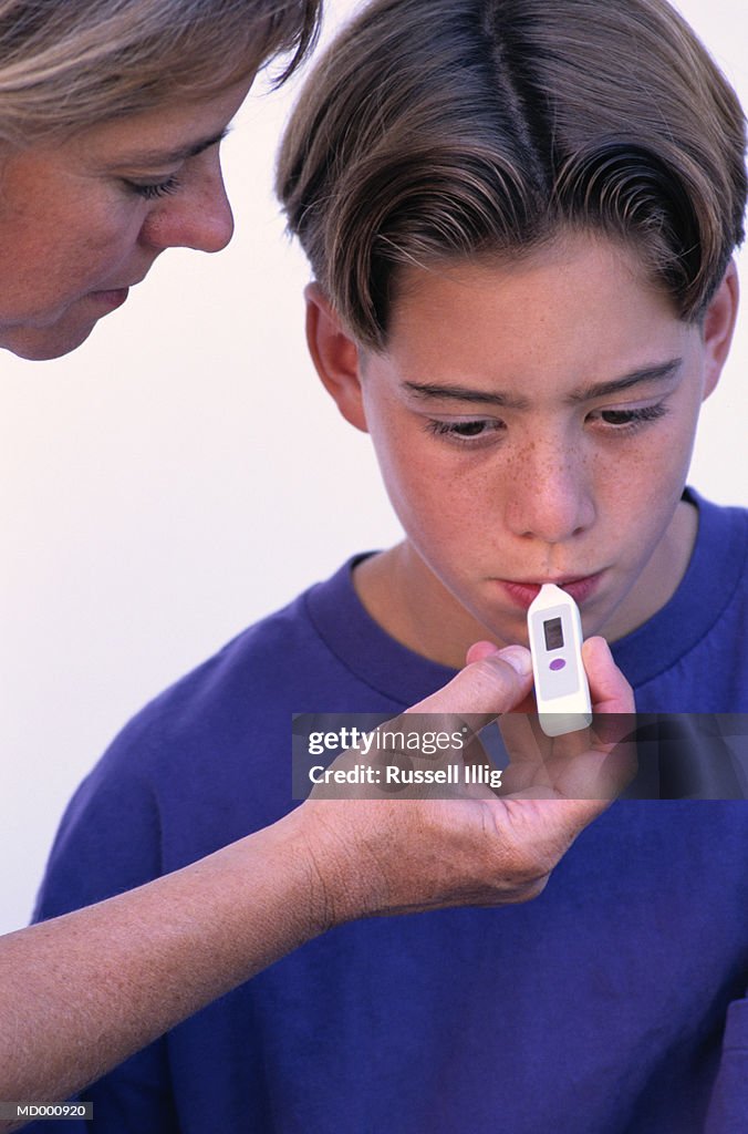 Taking Temperature with an Electronic Thermometer