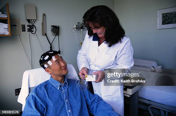 monitoring epilepsy - epilepsy brain stock pictures, royalty-free photos & images