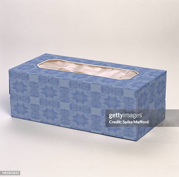 box of tissues - tissue box stockfoto's en -beelden