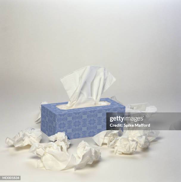 wadded tissues around box - crumpling stock pictures, royalty-free photos & images