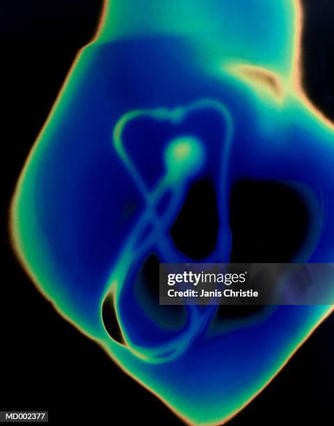 thermal image of stethoscope - christie stock pictures, royalty-free photos & images