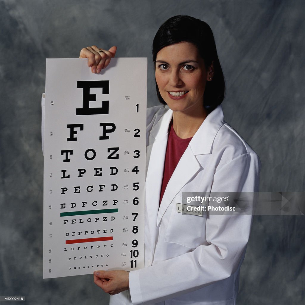 Optometrist with Eye Chart