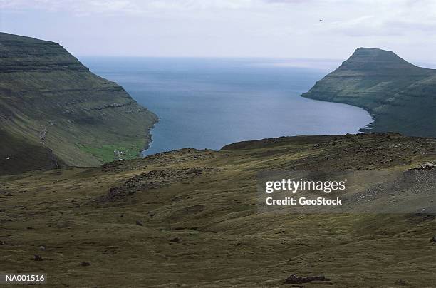 klaksvik bay, faeroe islands, denmark - bay islands stock pictures, royalty-free photos & images