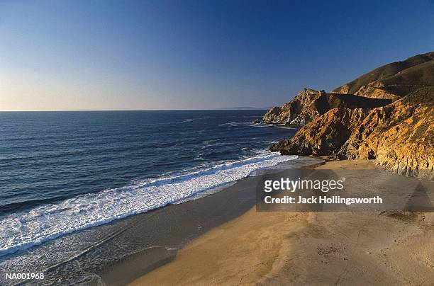ocean cliffs and beach - jack and jack stock pictures, royalty-free photos & images