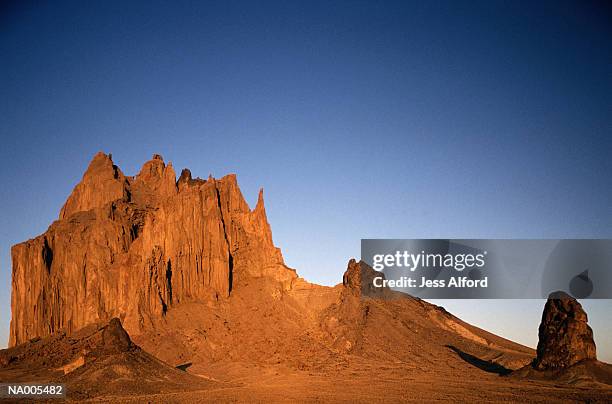 shiprock at dawn - shiprock, new mexico - ship rock stock pictures, royalty-free photos & images