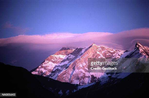 summit view of anna purna - nepal, india - anna stock pictures, royalty-free photos & images