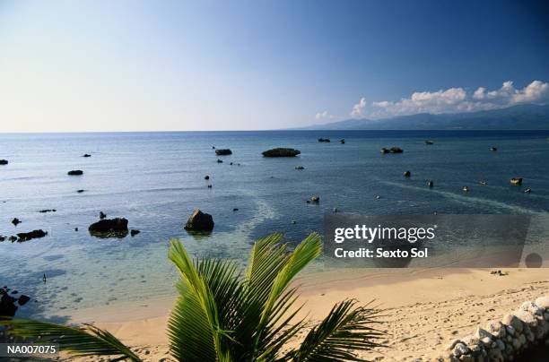 beach on the coast of cuba - greater antilles stock-fotos und bilder