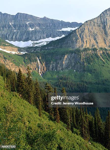 view from 'going to the sun road' - going to the sun road stock pictures, royalty-free photos & images