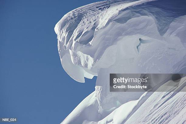 snow overhang - rock overhang stock pictures, royalty-free photos & images