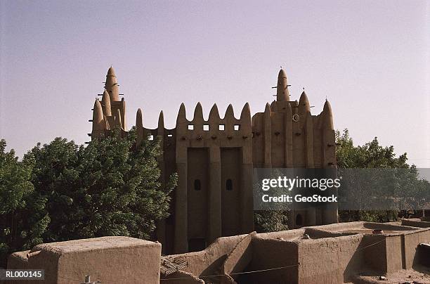 mopti mosque in mali - mopti imagens e fotografias de stock