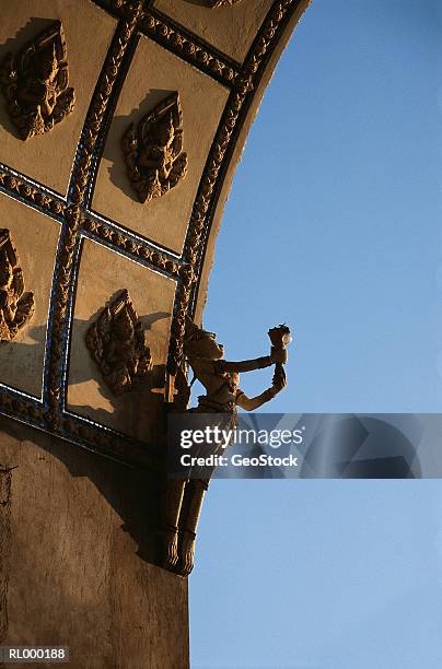 pratuxai statue, laos, cambodia - architectural cornice stock pictures, royalty-free photos & images