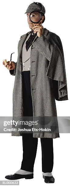 sherlock holmes - deerstalker hat stock pictures, royalty-free photos & images