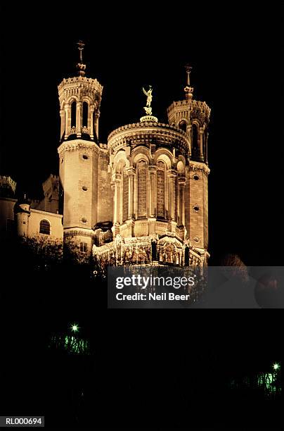 basilique du fouvier in lyon - du stock pictures, royalty-free photos & images