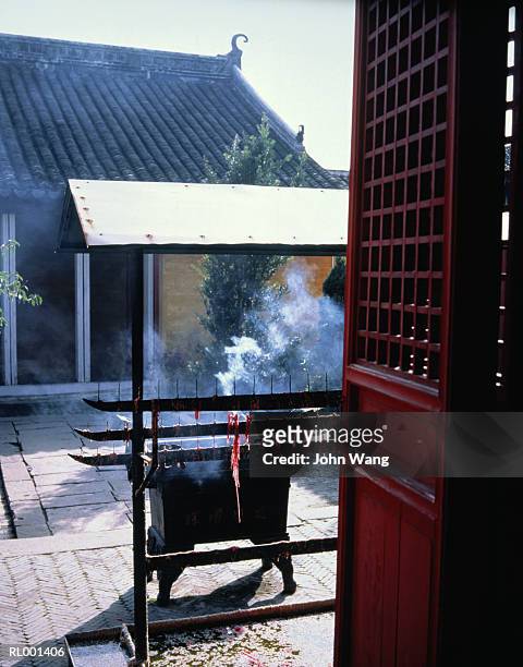 incense burner in a temple - censer stock pictures, royalty-free photos & images