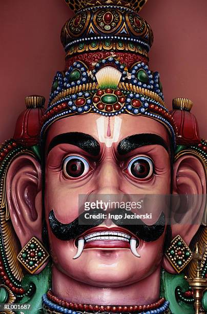 detail at sri mariamman temple - sri mariamman temple singapore stock pictures, royalty-free photos & images