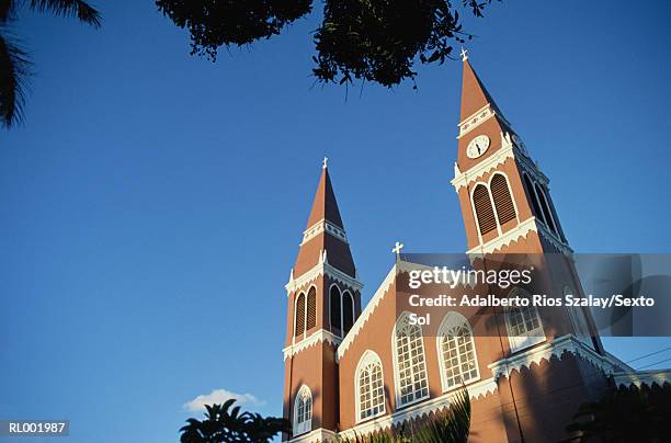 church in costa rica - grecia stock-fotos und bilder