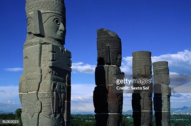 tula statuary - hidalgo stock pictures, royalty-free photos & images