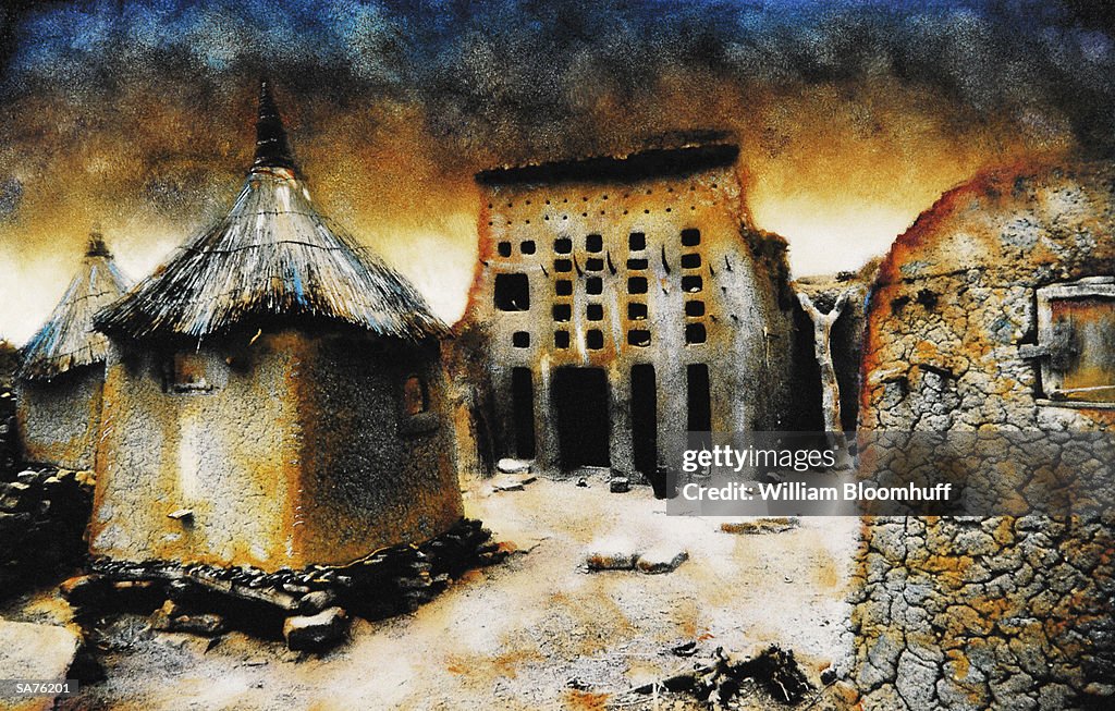 Mali, Shaman's Court of the Dogon Tribe (digital enhancement)