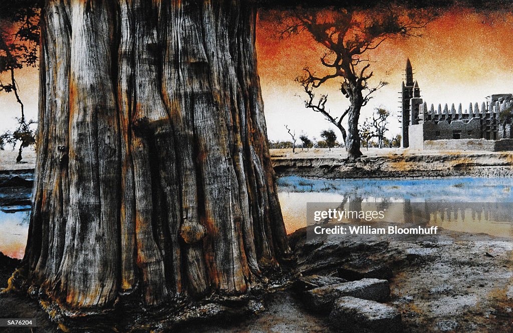 Mali, Dogon Tribe meeting house (digital enhancement)