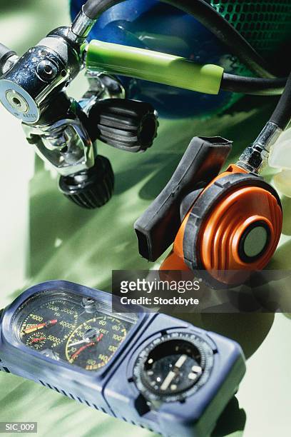 scuba diving equipment - depth gauge stock pictures, royalty-free photos & images