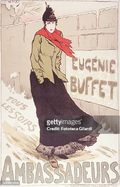 ilustraciones, imágenes clip art, dibujos animados e iconos de stock de eugenie buffet at the ambassadors - 1893