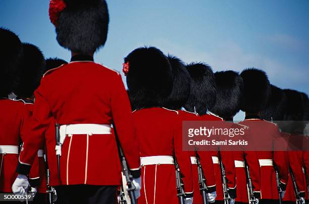the royal canadian guards - canadian military uniform stock pictures, royalty-free photos & images