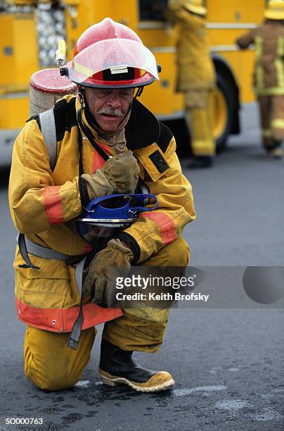 fireman suffering from smoke inhalation - regulator stock pictures, royalty-free photos & images