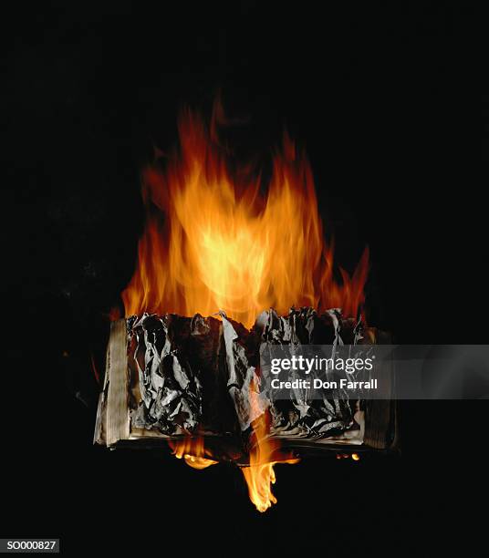 book burning - autodafé de livres photos et images de collection