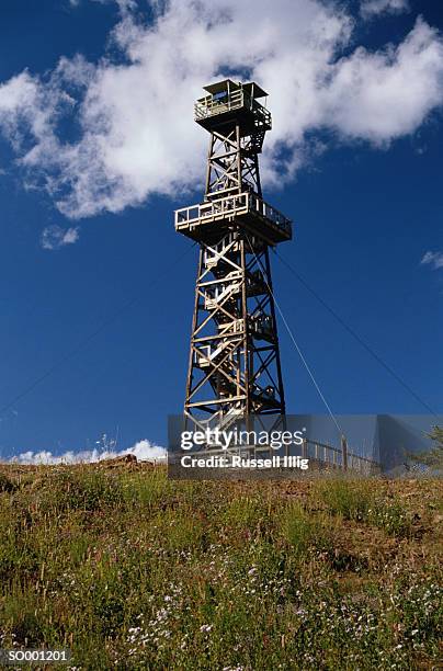 fire lookout tower - valley type stock pictures, royalty-free photos & images