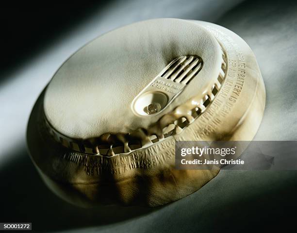 smoked smoke detector - christie stock pictures, royalty-free photos & images