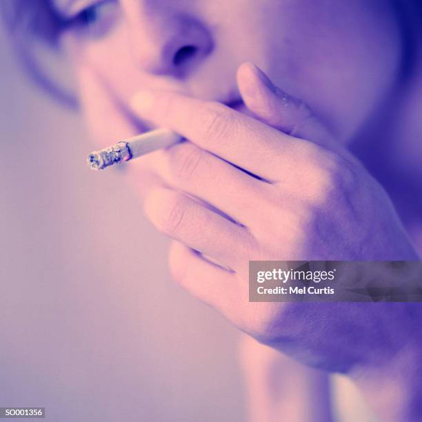 woman smoking - curtis stockfoto's en -beelden