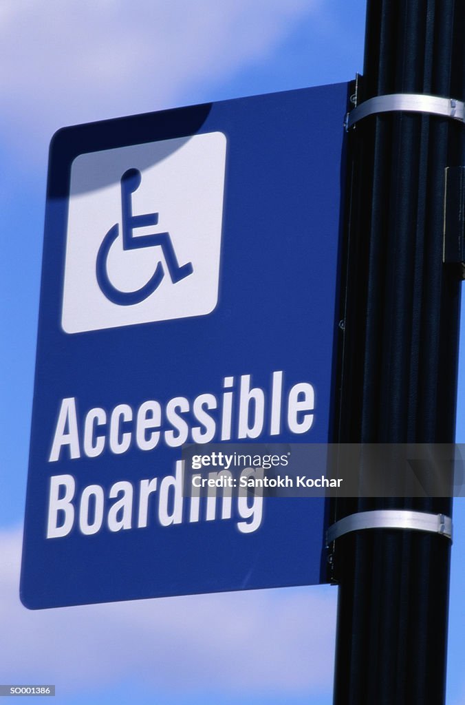 Accessible Boarding Sign