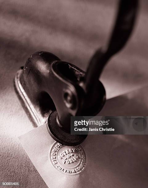 close-up of notary stamp - christie stock pictures, royalty-free photos & images