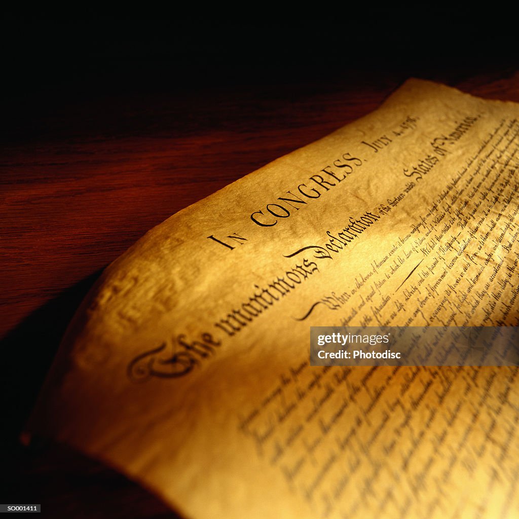Detail of the Declaration of Independence
