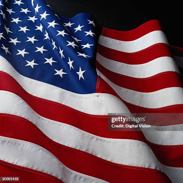 rippled usa flag, detail - usa fotografías e imágenes de stock