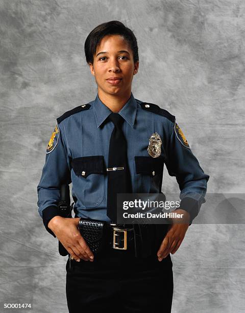 portrait of police officer - black police stock pictures, royalty-free photos & images