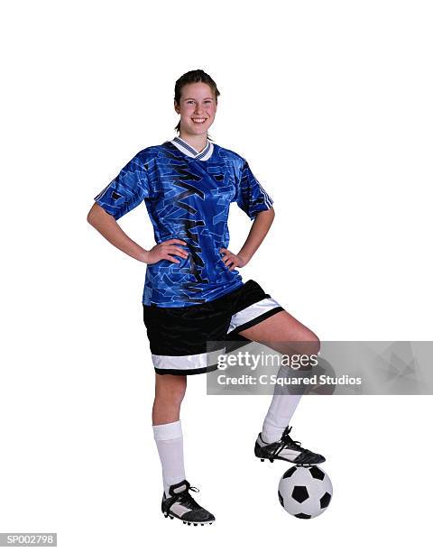 soccer player - arms akimbo stock pictures, royalty-free photos & images