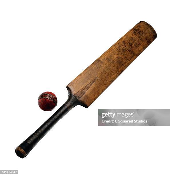 cricket bat and ball - cricket bat stock pictures, royalty-free photos & images