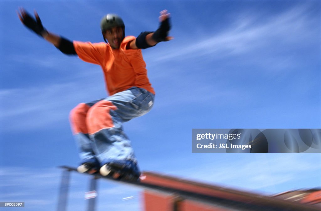 Inline Skater on a Ramp