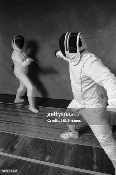 fencing bout - fäktningsmask bildbanksfoton och bilder