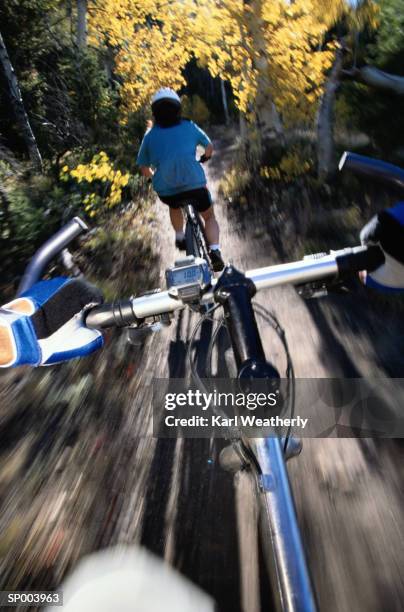 mountain biking - extreme sports point of view stock pictures, royalty-free photos & images