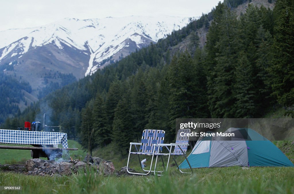 Camping in Mountains