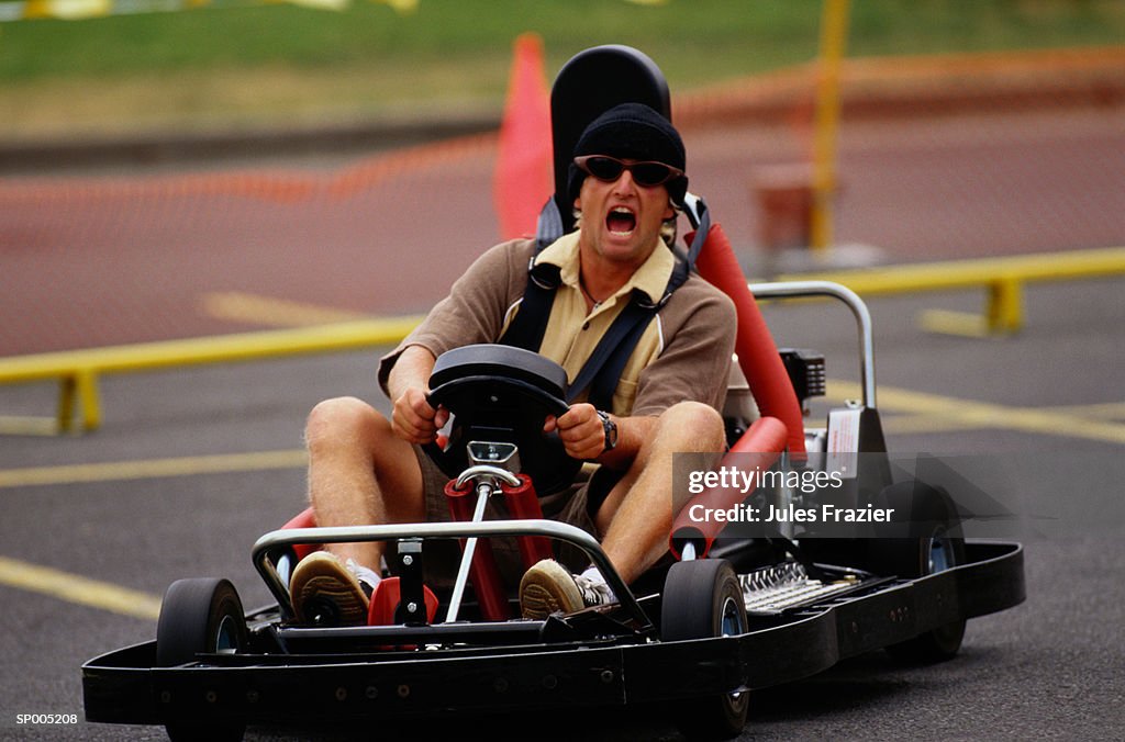 Man in Go-Kart