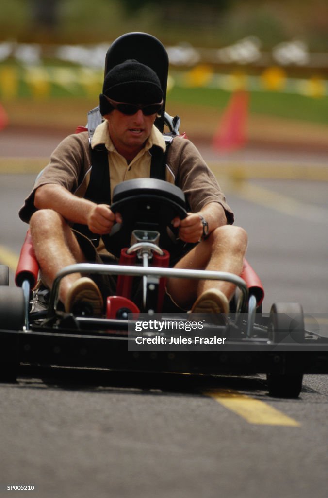 Man in Go-Kart